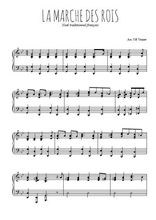 Téléchargez l'arrangement pour piano de la partition de noel-la-marche-des-rois en PDF